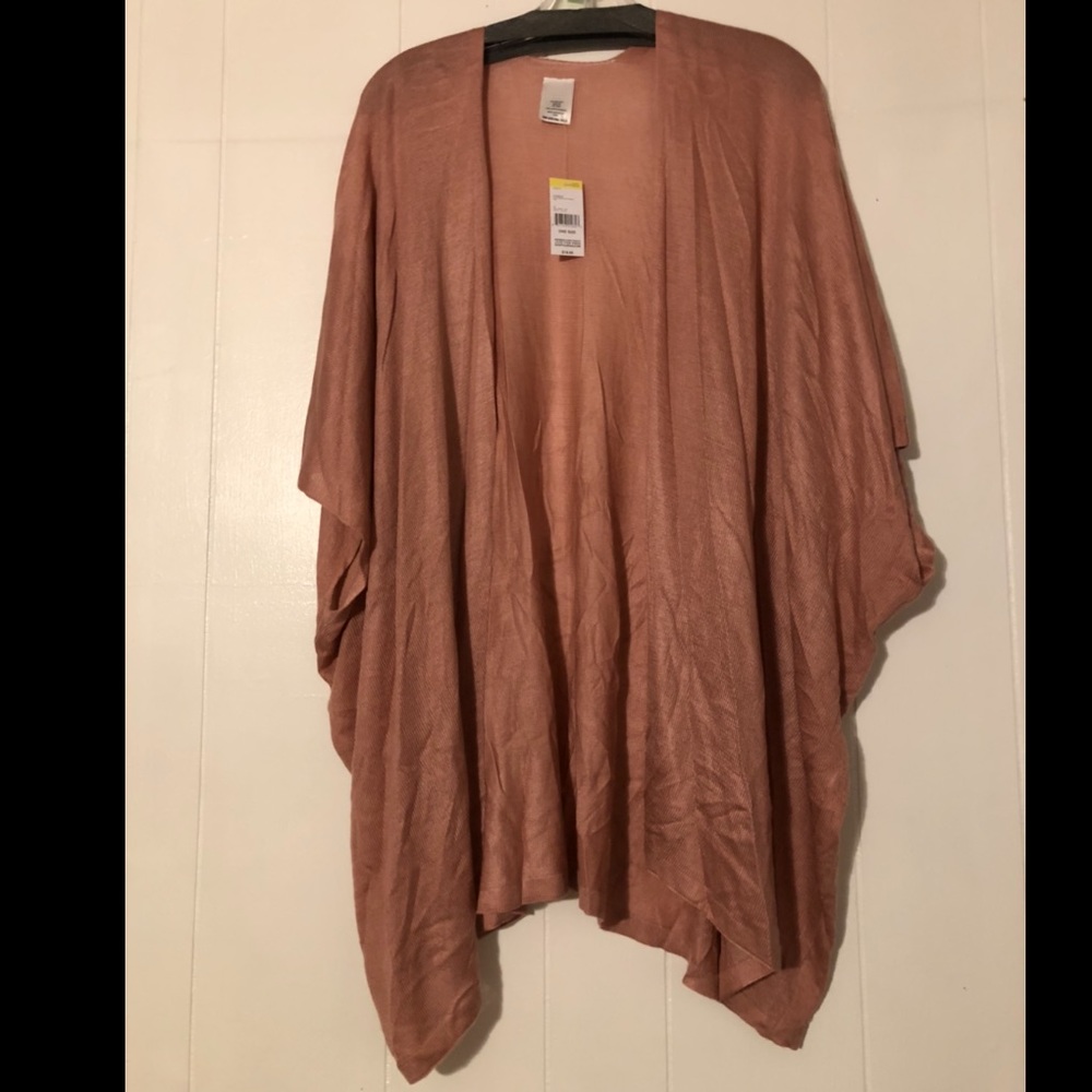 NWT blush pink lightweight open sweater